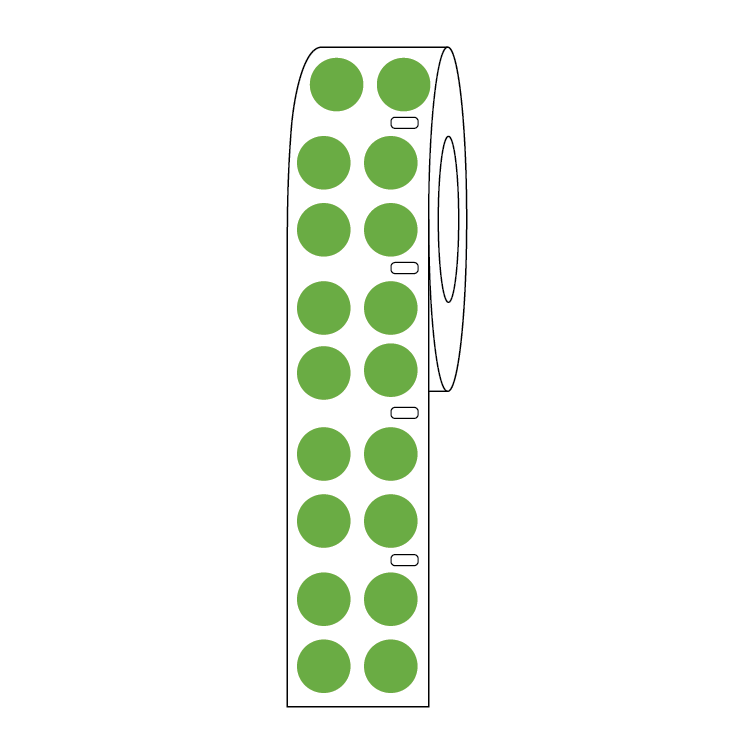 Globe Scientific LTC-13G cryogenic label dots Green