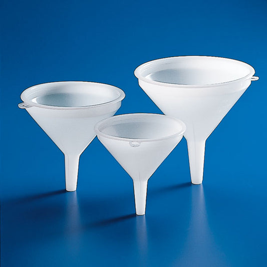 HDPE general purpose laboratory funnel for liquid transfer - Globe Scientific