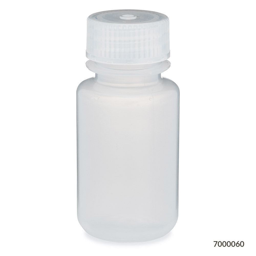 Globe Scientific Bottle, Wide Mouth, Pp Bottle, Attached Pp Screw Cap, 12/Pack 30 mL to 500 mL