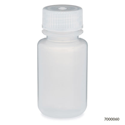 Globe Scientific Bottle, Wide Mouth, Pp Bottle, Attached Pp Screw Cap, 12/Pack 30 mL to 500 mL