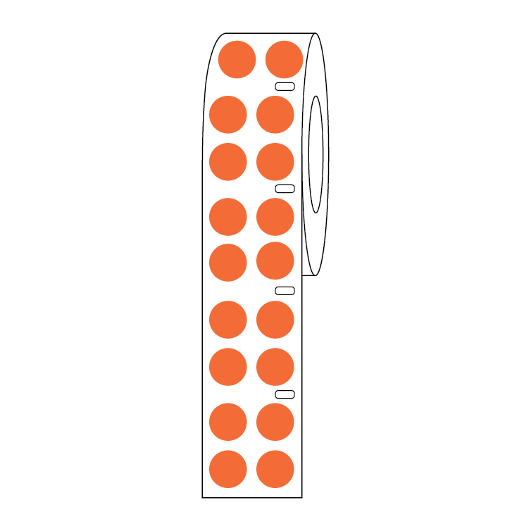 Globe Scientific LTC-13N cryogenic label dots Orange