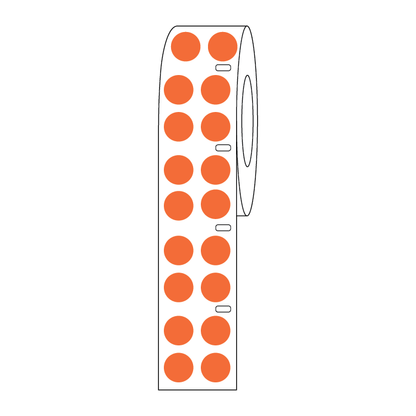 Globe Scientific LTC-13N cryogenic label dots Orange