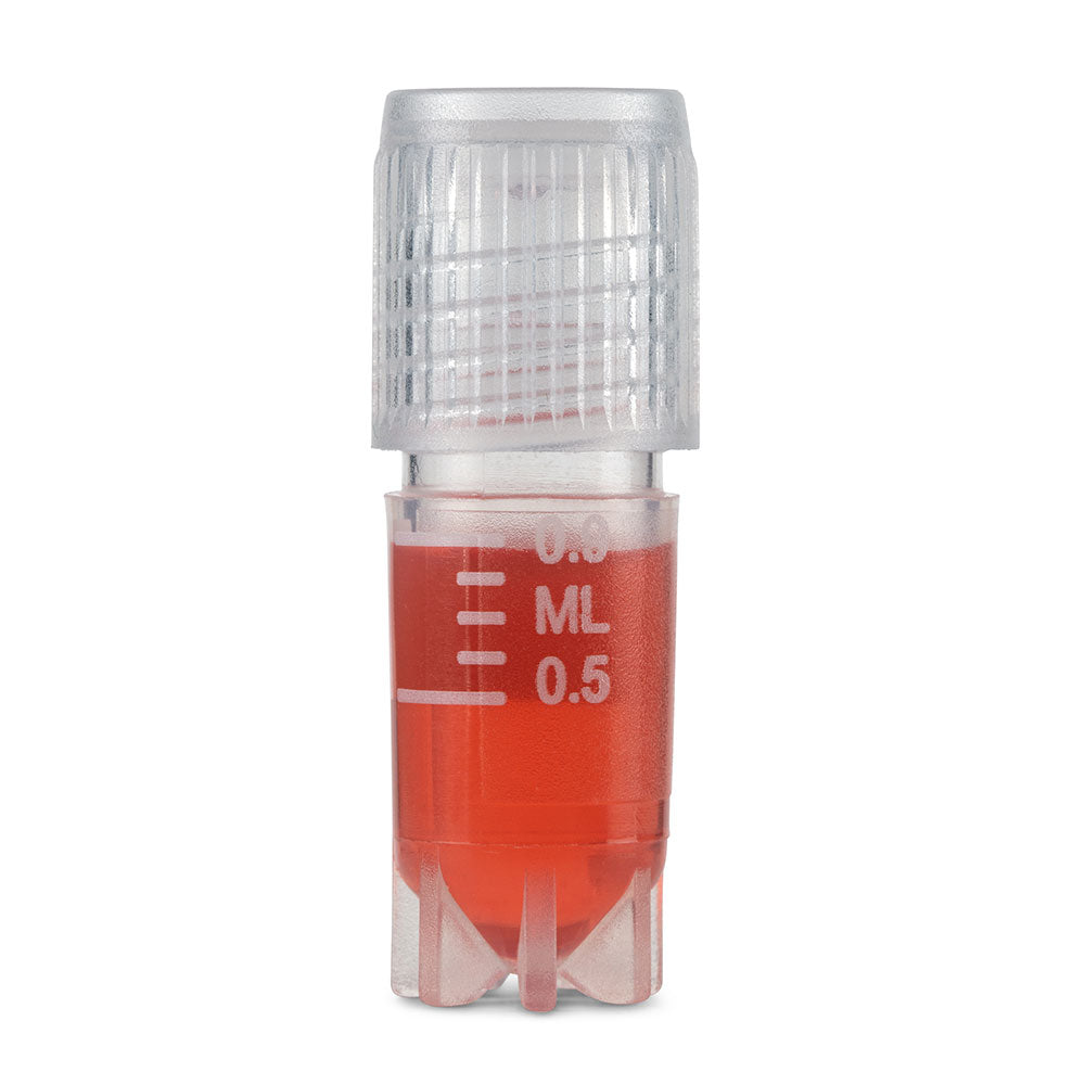 Cryogenic Vials, Sterile External Thread, Self-Standing Conical — 1.0–5.0 mL, 500/Case | Globe Scientific