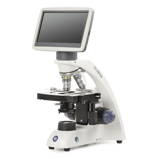 Globe Scientific BioBlue Microscope EBB-4220-LCD with Integrated 7-Inch LCD Screen