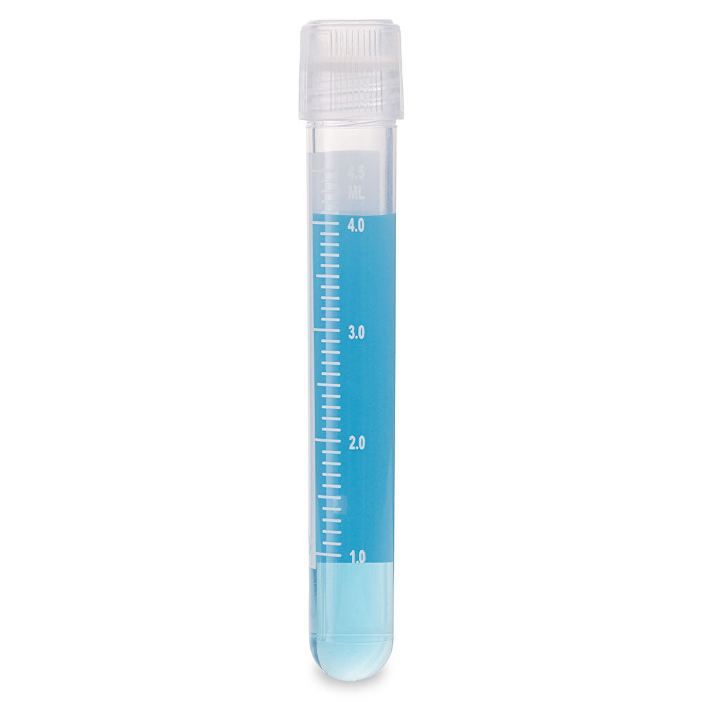 Cryogenic Vials, Sterile PP with O-Ring Screwcap — Internal & External Thread, 1.0–5.0 mL, 500/Case | Globe Scientific
