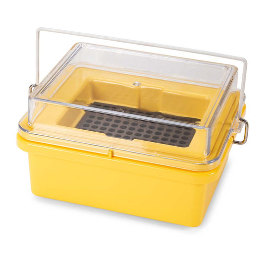 Globe Scientific 454027 CryoCool mini cooler -20°C 96-place PCR tubes yellow polycarbonate