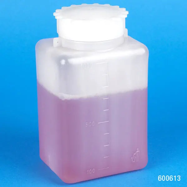 Wide-Mouth Square Media Bottles, PETG with Screwcap — 25 mL to 2000 mL, Case Packs | Globe Scientific