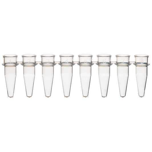 Globe Scientific 8-Strip Tubes, No Caps 0.2 mL