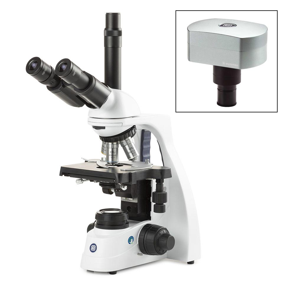 bScope Trinocular Microscope, EPLi Infinity Optics, Quintuple Nosepiece — 3 Configurations, 1/Unit | Globe Scientific