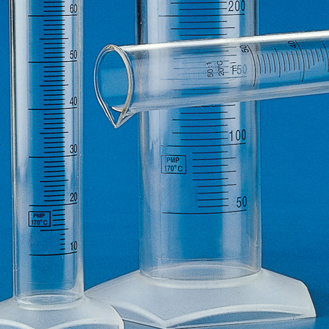 Globe Scientific Graduated Cylinders PMP (TPX) Printed Graduations 10-2000mL 10mL