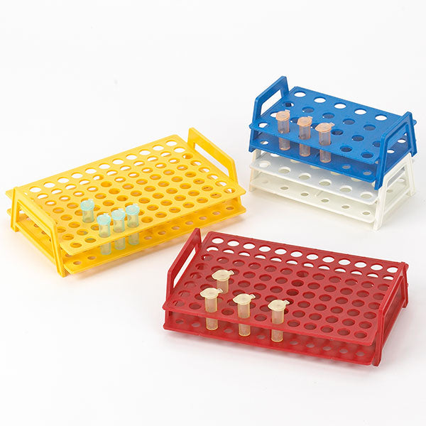 Globe Scientific wireless nylon microcentrifuge tube rack 96-place 24-place alphanumeric grid open bottom