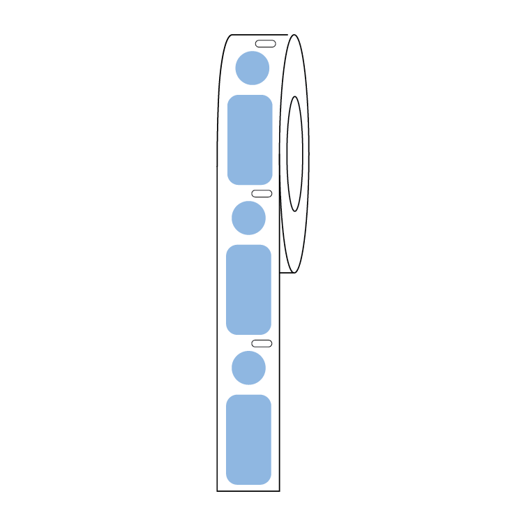 Globe Scientific LTC-24X13-95B cryogenic label dot combo Blue