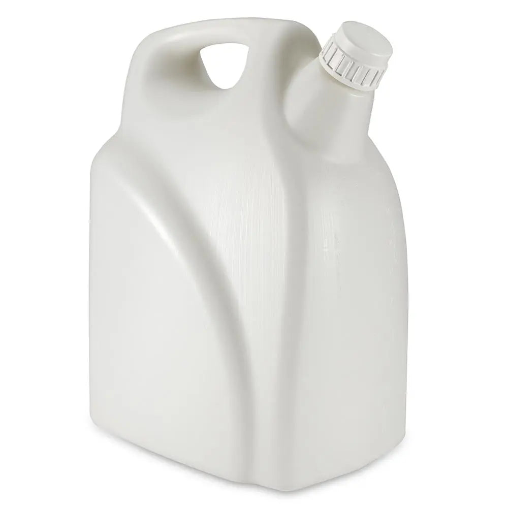 Globe Scientific Jerrican, Rectangular with Handle, HDPE, 20 Liter, White PP Screwcap, Molded Graduations 7190020 Laboratory Equipment