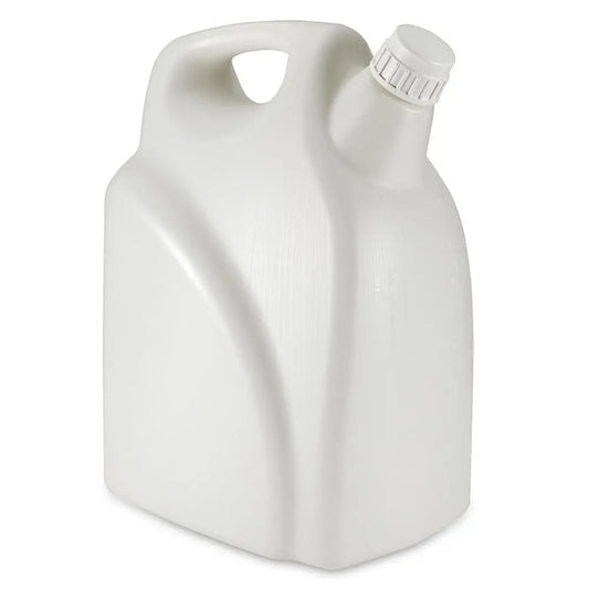 Globe Scientific Jerrican, Rectangular with Handle, HDPE, 20 Liter, White PP Screwcap, Molded Graduations 7190020 Laboratory Equipment