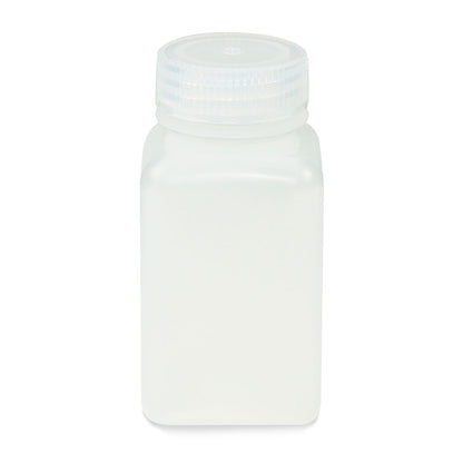 Globe Scientific Bottle, Wide Mouth, Square, Pp, Attached Pp Screw Cap, 12/Pack 60 mL to 500 mL