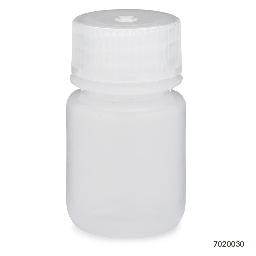 Globe Scientific Bottle, Wide Mouth, Ldpe Bottle, Attached Pp Screw Cap, 12/Pack 30 mL to 1000 mL