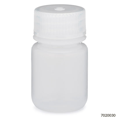 Globe Scientific Bottle, Wide Mouth, Ldpe Bottle, Attached Pp Screw Cap, 12/Pack 30 mL to 1000 mL