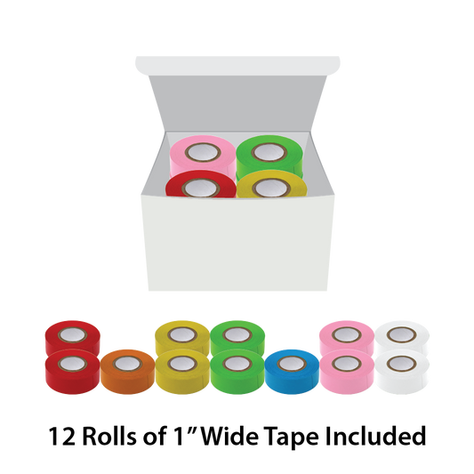 Globe Scientific LT-1X500RW laboratory labeling tape blue