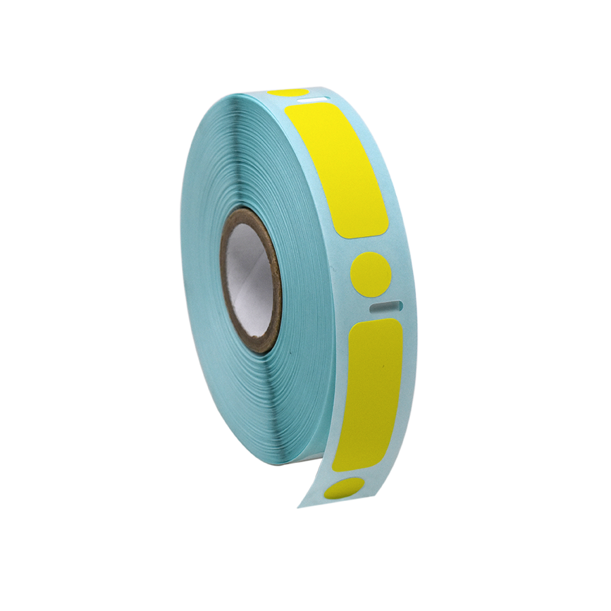 Globe Scientific LTC-38X13-95Y Cryogenic Label Dot Combo 38x13mm with 9.5mm dot Yellow