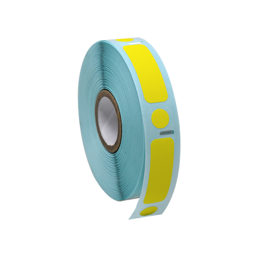 Globe Scientific LTC-38X13-95Y Cryogenic Label Dot Combo 38x13mm with 9.5mm dot Yellow