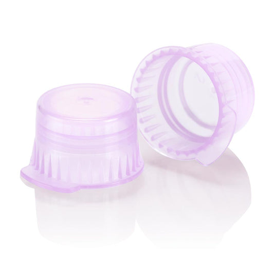 Globe Scientific Snap Cap, Translucent Lavender, Pe, For 12/13Mm Vacuum And Test Tubes Standard
