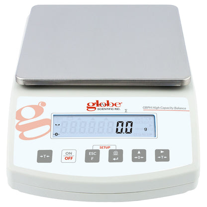 Globe Scientific Top-Loading Balance 10000g × 0.1g Portable External Cal | GBPH-10001 | LabSupplies.com