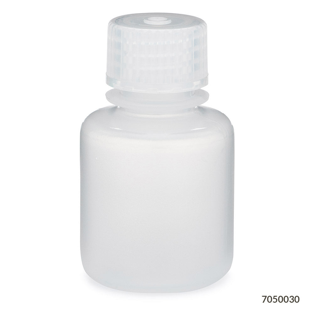Globe Scientific Bottle, Narrow Mouth, Pp Bottle, Attached Pp Screw Cap, 12/Pack 30 mL to 500 mL