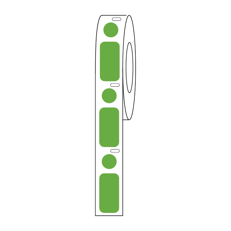Globe Scientific LTC-24X13-95G cryogenic label dot combo Green