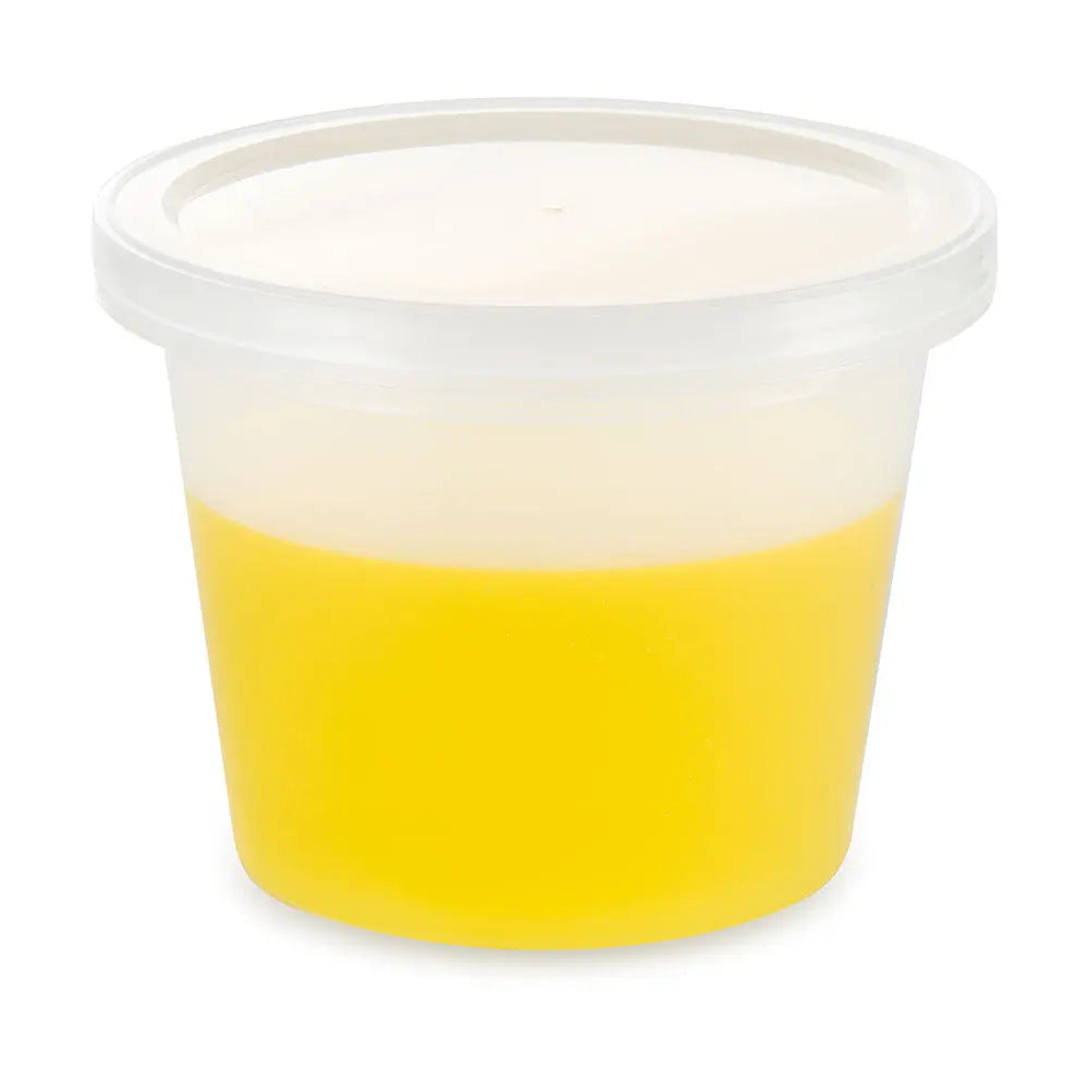 Globe Scientific Container, Multi-Purpose, PE, Economy Style, 86oz (2580mL), Separate Snap Lid, Natural 271086 Laboratory Equipment