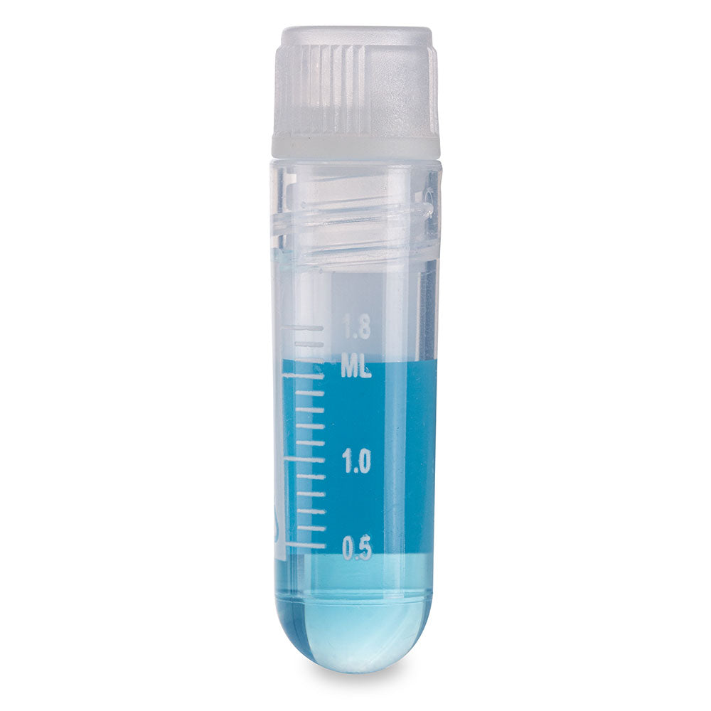 Cryogenic Vials, Sterile PP with O-Ring Screwcap — Internal & External Thread, 1.0–5.0 mL, 500/Case | Globe Scientific