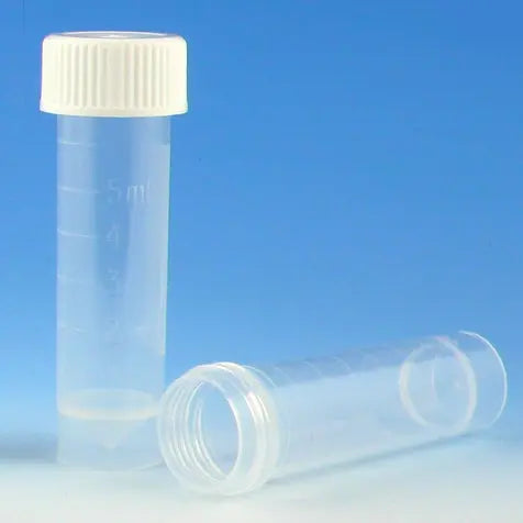 Transport Tubes, PP Conical Self-Standing — 5/10/50 mL, Screw Cap, Case Packs | Globe Scientific