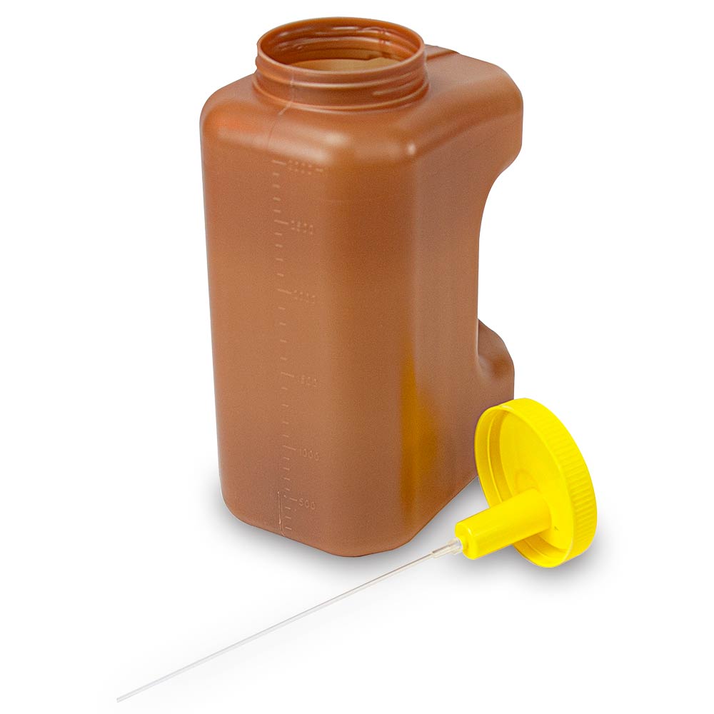 Globe Scientific 3L Amber 24-Hour Urine Collection Container - 108010 / 108030A