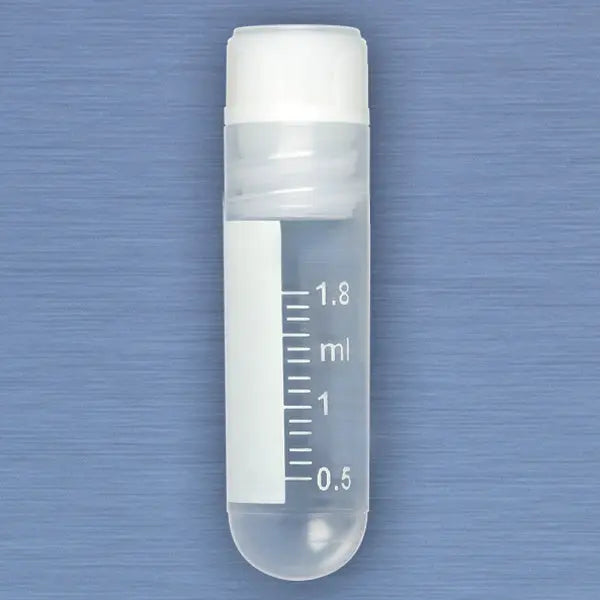 CryoCLEAR Cryogenic Vials, PP, Internal & External Thread Screwcap — 1.0–5.0 mL, Sterile, 50/Bag | Globe Scientific