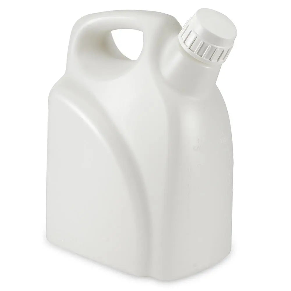 Globe Scientific Jerrican, Rectangular with Handle, HDPE, 5 Liter, White PP Screwcap, Molded Graduations 7190005 Laboratory Equipment