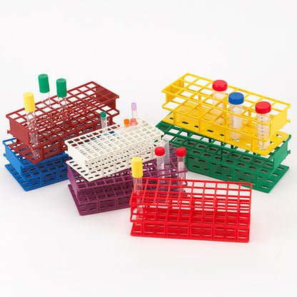 Globe Scientific 30mm Wireless Tube Rack Full Size 24-Place Nylon 7 colors