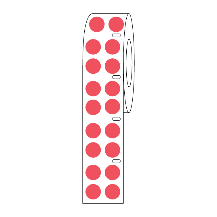Globe Scientific LTC-13R cryogenic label dots Red