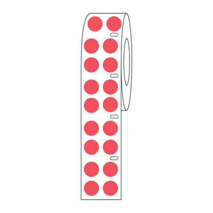 Globe Scientific LTC-13R cryogenic label dots Red