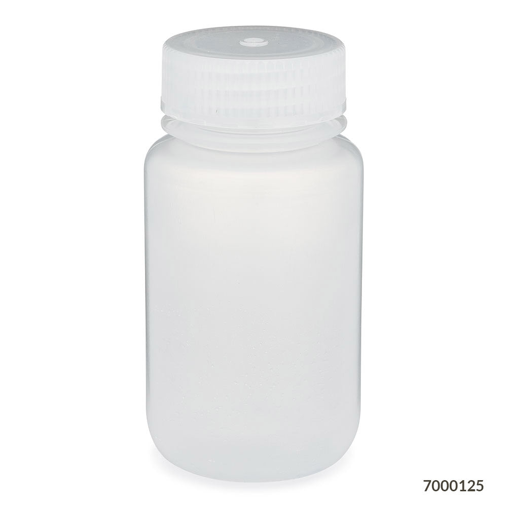 Globe Scientific Bottle, Wide Mouth, Pp Bottle, Attached Pp Screw Cap, 12/Pack 30 mL to 500 mL
