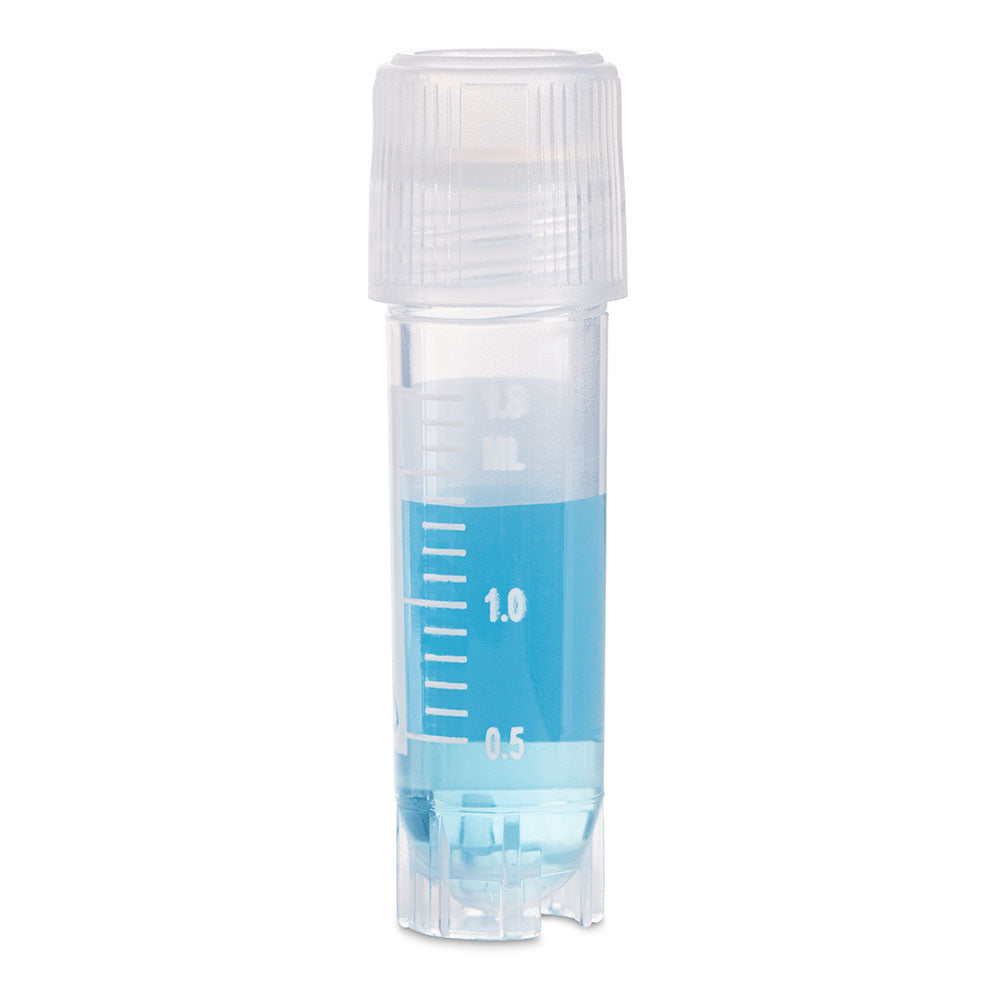 Cryogenic Vials, Sterile PP with O-Ring Screwcap — Internal & External Thread, 1.0–5.0 mL, 500/Case | Globe Scientific