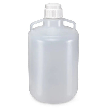 Globe Scientific Carboy, Round with Handles, LDPE, White PP Screwcap, 20 Liter, Molded Graduations 7250020 Laboratory Equipment