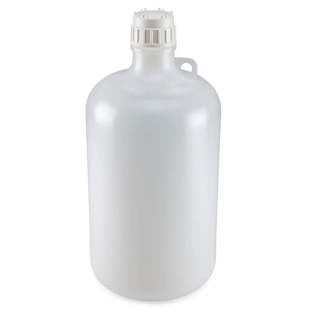 Globe Scientific Bottle, Narrow Mouth, LDPE Bottle, Attached PP Screw Cap, 8 Litres (2 Gallons) 7078000 Laboratory Equipment