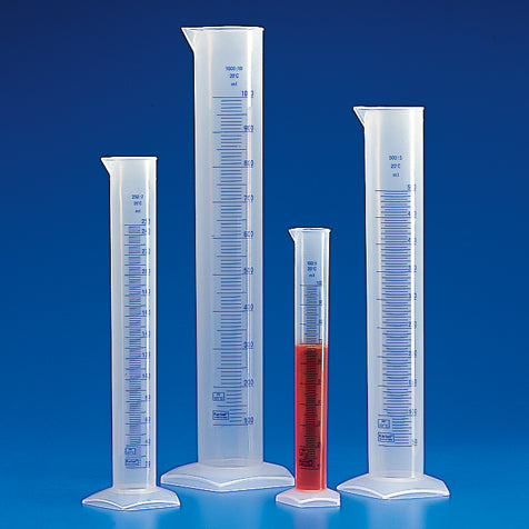 Globe Scientific Graduated Cylinders PP Printed Graduations 10-2000mL 10mL
