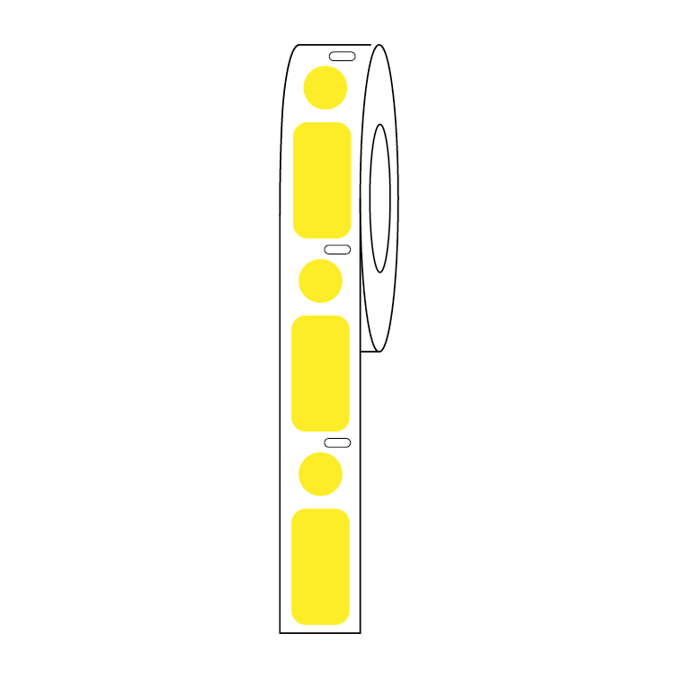 Globe Scientific LTC-24X13-95Y cryogenic label dot combo Yellow