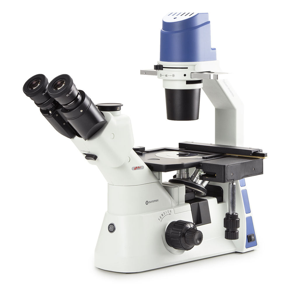 Globe Scientific Oxion Inverso Trinocular Inverted Phase Contrast Microscope EOX-2053-PLPH