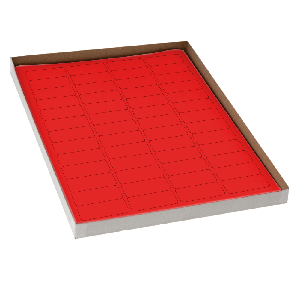 Globe Scientific LCS-43X19R Cryogenic Labels, Red - Pack of 20 Sheets