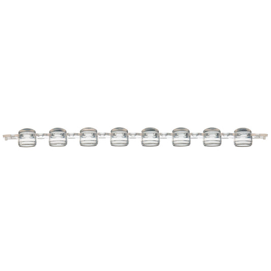 Globe Scientific 8-Strip Dome Caps, No Tubes 0.2 mL