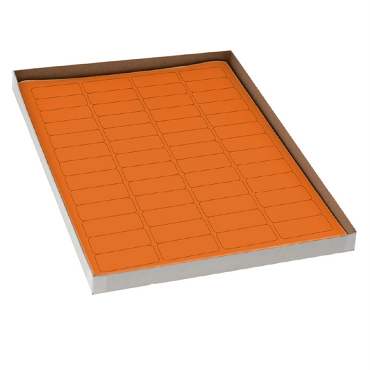 Globe Scientific LCS-43X19N Cryogenic Labels, Orange - Pack of 20 Sheets