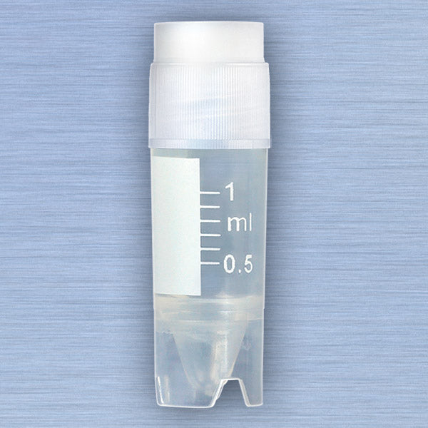 Globe Scientific 3010 1.0 mL Cryogenic Vial, TUBE: POLYPROPYLENE (PP) - CAP: POLYETHYLENE (PE) - Case of 500