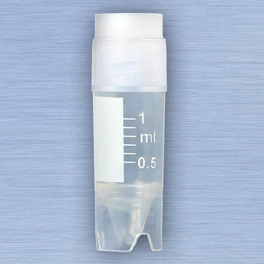 Globe Scientific 3010 1.0 mL Cryogenic Vial, TUBE: POLYPROPYLENE (PP) - CAP: POLYETHYLENE (PE) - Case of 500