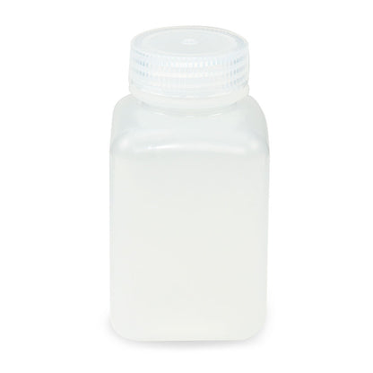 Globe Scientific Bottle, Wide Mouth, Square, Pp, Attached Pp Screw Cap, 12/Pack 60 mL to 500 mL